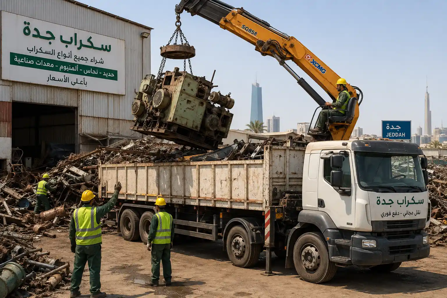 فرز مخلفات المصانع حسب نوع المعدن في جدة